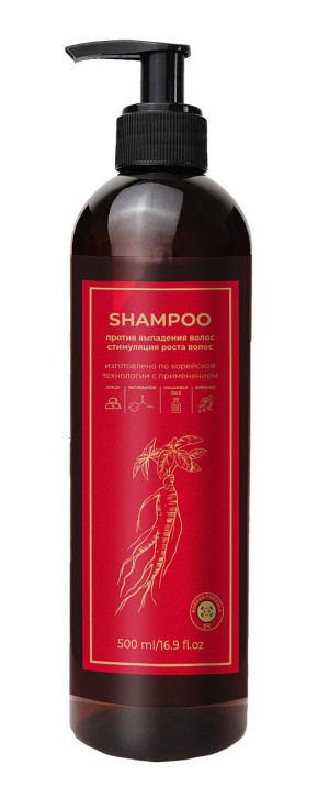 Шампунь для волос с корейским женьшенем и золотом 500 мл